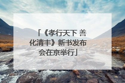 《孝行天下 善化清丰》新书发布会在京举行