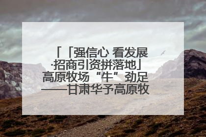 「强信心 看发展·招商引资拼落地」高原牧场“牛”劲足——甘肃华予高原牧场高标准奶牛肉牛养殖项目一线见闻