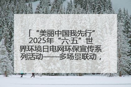 “美丽中国我先行” 2025年“六·五”世界环境日电网环保宣传系列活动——多场景联动，共筑生态发展新图景