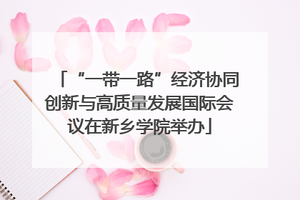 “一带一路”经济协同创新与高质量发展国际会议在新乡学院举办