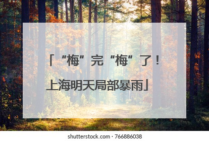 “梅”完“梅”了！上海明天局部暴雨