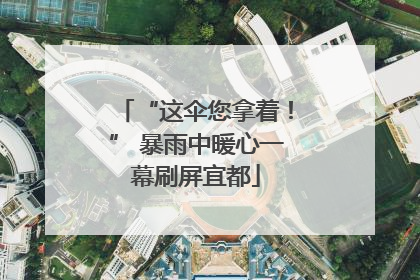 “这伞您拿着！” 暴雨中暖心一幕刷屏宜都
