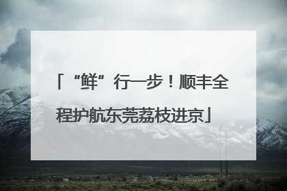 “鲜”行一步！顺丰全程护航东莞荔枝进京