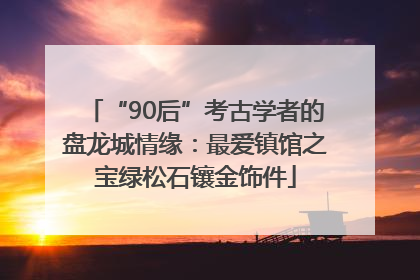 “90后”考古学者的盘龙城情缘：最爱镇馆之宝绿松石镶金饰件