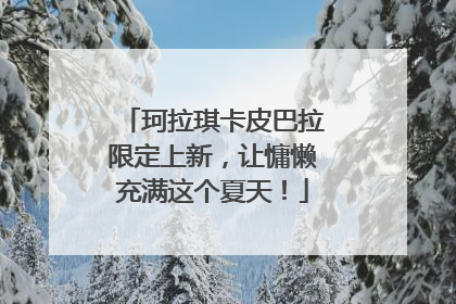 珂拉琪卡皮巴拉限定上新，让慵懒充满这个夏天！