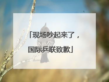 现场吵起来了，国际乒联致歉