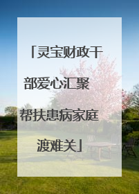 灵宝财政干部爱心汇聚 帮扶患病家庭渡难关