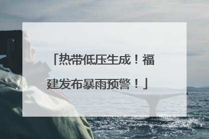 热带低压生成！福建发布暴雨预警！