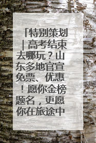 特别策划｜高考结束去哪玩？山东多地官宣免票、优惠！愿你金榜题名，更愿你在旅途中找到新的自己！