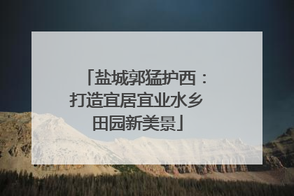 盐城郭猛护西：打造宜居宜业水乡田园新美景