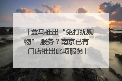 盒马推出“免打扰购物” 服务？南京已有门店推出此项服务