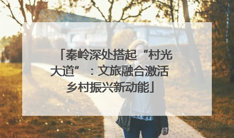 秦岭深处搭起“村光大道”：文旅融合激活乡村振兴新动能
