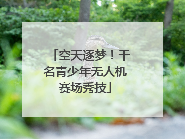 空天逐梦！千名青少年无人机赛场秀技