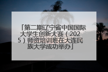第二期辽宁省中国国际大学生创新大赛（2025）师资培训班在大连民族大学成功举办