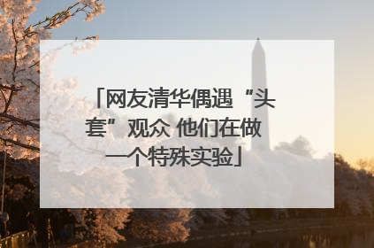 网友清华偶遇“头套”观众 他们在做一个特殊实验