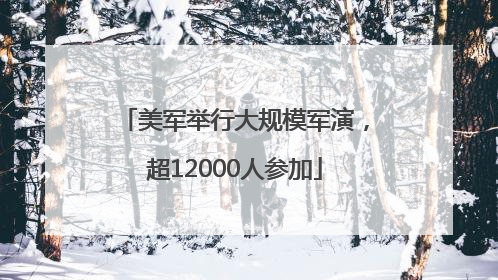 美军举行大规模军演，超12000人参加