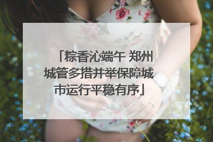 粽香沁端午 郑州城管多措并举保障城市运行平稳有序