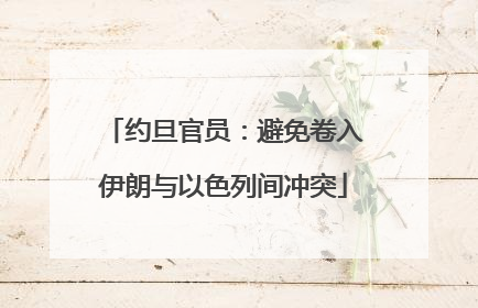 约旦官员：避免卷入伊朗与以色列间冲突