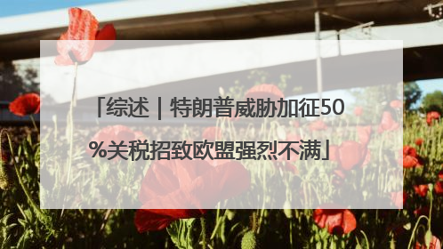综述｜特朗普威胁加征50%关税招致欧盟强烈不满
