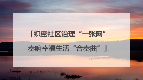 织密社区治理“一张网” 奏响幸福生活“合奏曲”