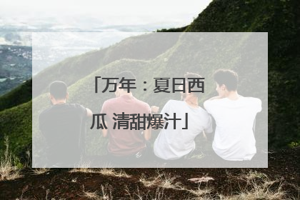 万年：夏日西瓜 清甜爆汁