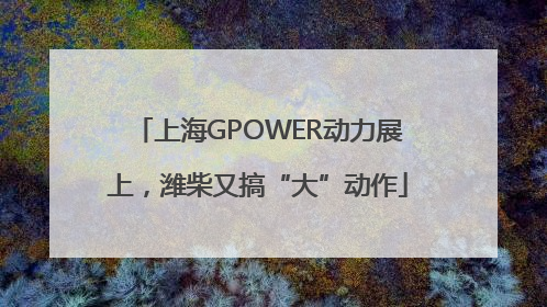 上海GPOWER动力展上，潍柴又搞“大”动作