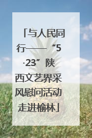 与人民同行——“5·23”陕西文艺界采风慰问活动走进榆林