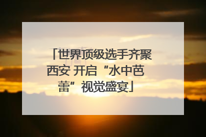 世界顶级选手齐聚西安 开启“水中芭蕾”视觉盛宴