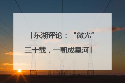 东湖评论：“微光”三十载，一朝成星河