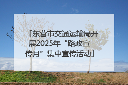 东营市交通运输局开展2025年“路政宣传月”集中宣传活动