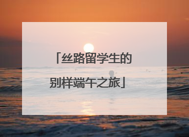 丝路留学生的别样端午之旅
