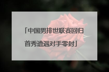 中国男排世联赛回归首秀遭遇对手零封