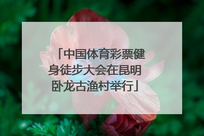 中国体育彩票健身徒步大会在昆明卧龙古渔村举行