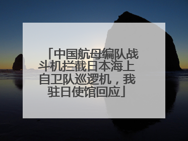 中国航母编队战斗机拦截日本海上自卫队巡逻机，我驻日使馆回应
