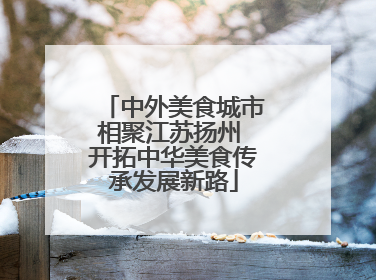 中外美食城市相聚江苏扬州 开拓中华美食传承发展新路