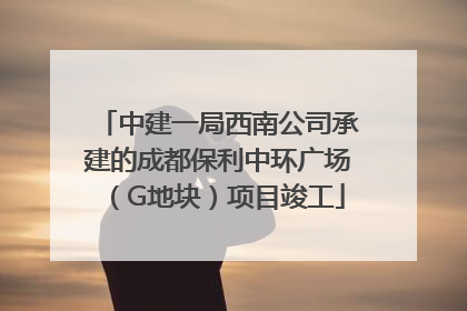 中建一局西南公司承建的成都保利中环广场（G地块）项目竣工