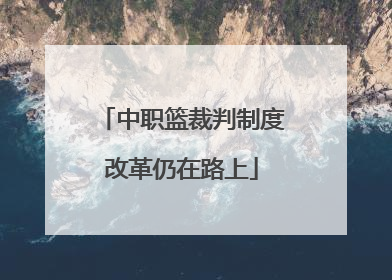 中职篮裁判制度改革仍在路上