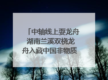 中轴线上耍龙舟 湖南兰溪双桡龙舟入藏中国非物质文化遗产馆