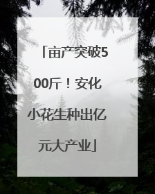 亩产突破500斤！安化小花生种出亿元大产业