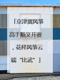 京津冀风筝高手顺义开赛，花样风筝云端“比武”