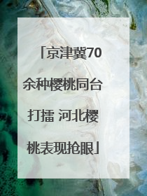 京津冀70余种樱桃同台打擂 河北樱桃表现抢眼