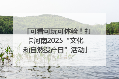 可看可玩可体验！打卡河南2025“文化和自然遗产日”活动