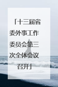 十三届省委外事工作委员会第三次全体会议召开