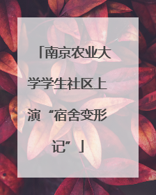 南京农业大学学生社区上演“宿舍变形记”