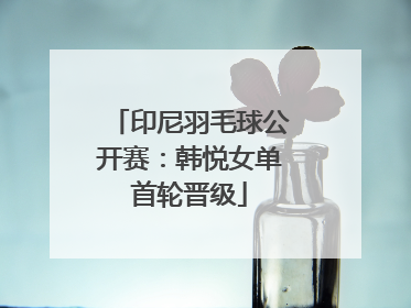 印尼羽毛球公开赛：韩悦女单首轮晋级