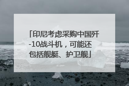 印尼考虑采购中国歼-10战斗机，可能还包括舰艇、护卫舰