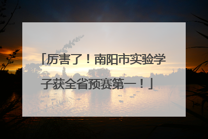 厉害了！南阳市实验学子获全省预赛第一！
