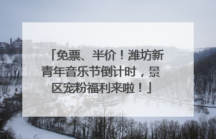 免票、半价！潍坊新青年音乐节倒计时，景区宠粉福利来啦！