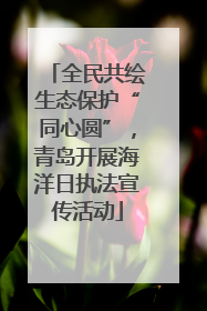 全民共绘生态保护“同心圆”，青岛开展海洋日执法宣传活动