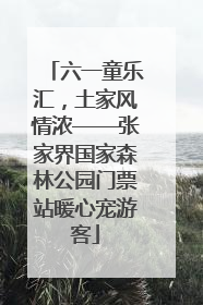 六一童乐汇，土家风情浓——张家界国家森林公园门票站暖心宠游客
